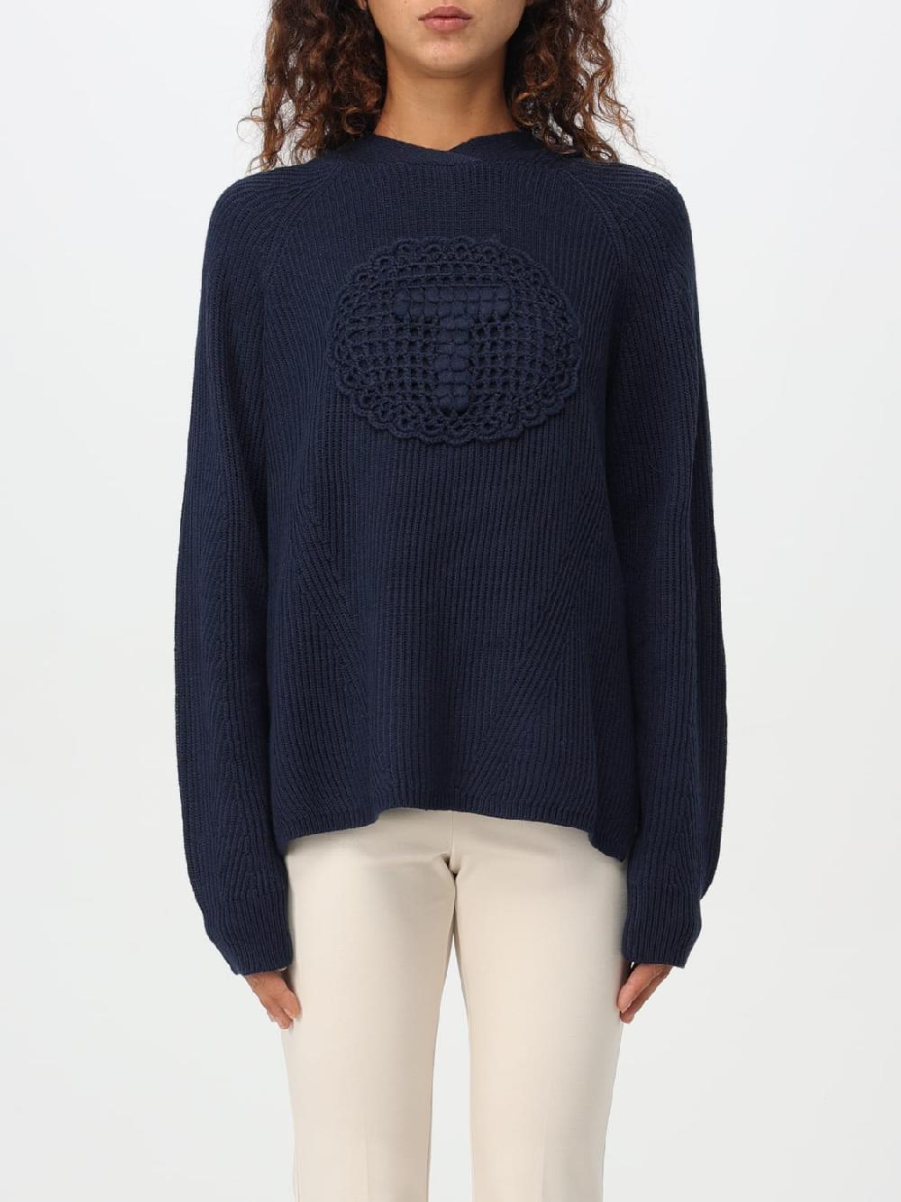 Giglio Maglia con logo e cappuccio Twinset