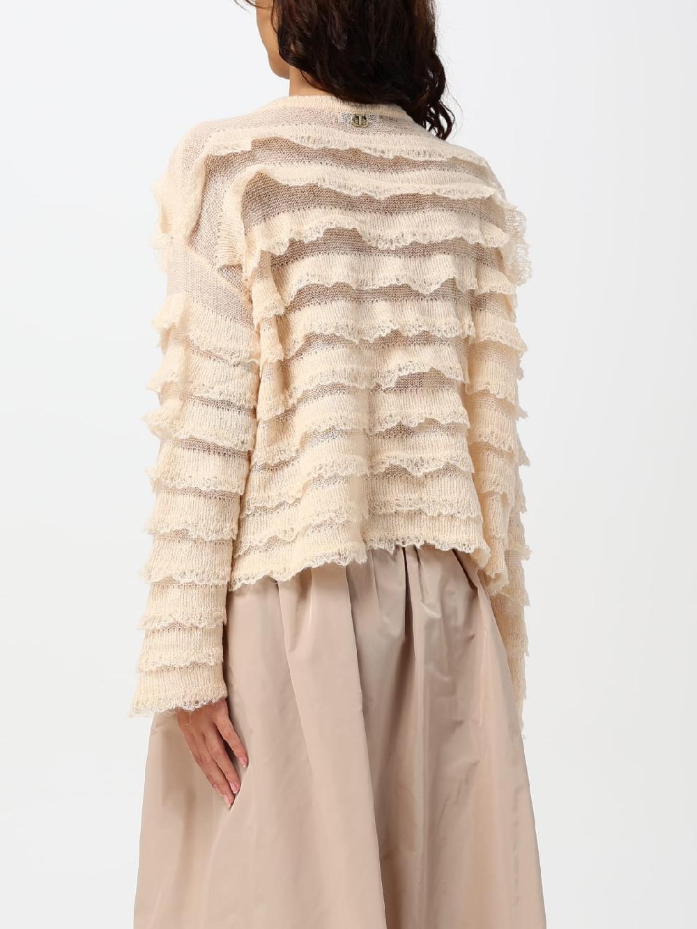 Giglio Maglia Con Rouches Twinset In Misto Lana