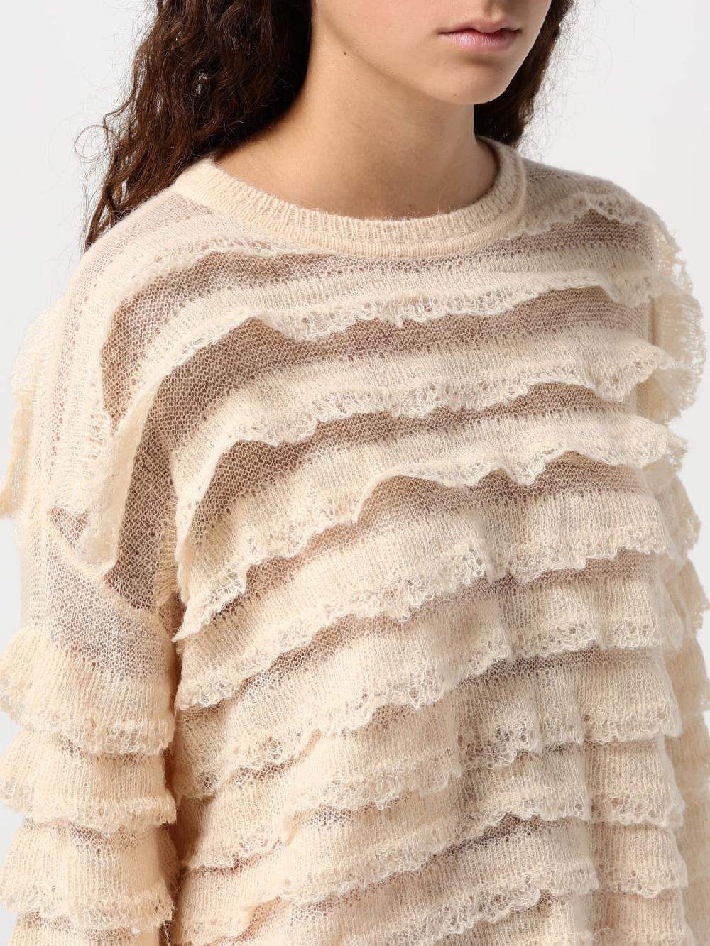 Giglio Maglia Con Rouches Twinset In Misto Lana
