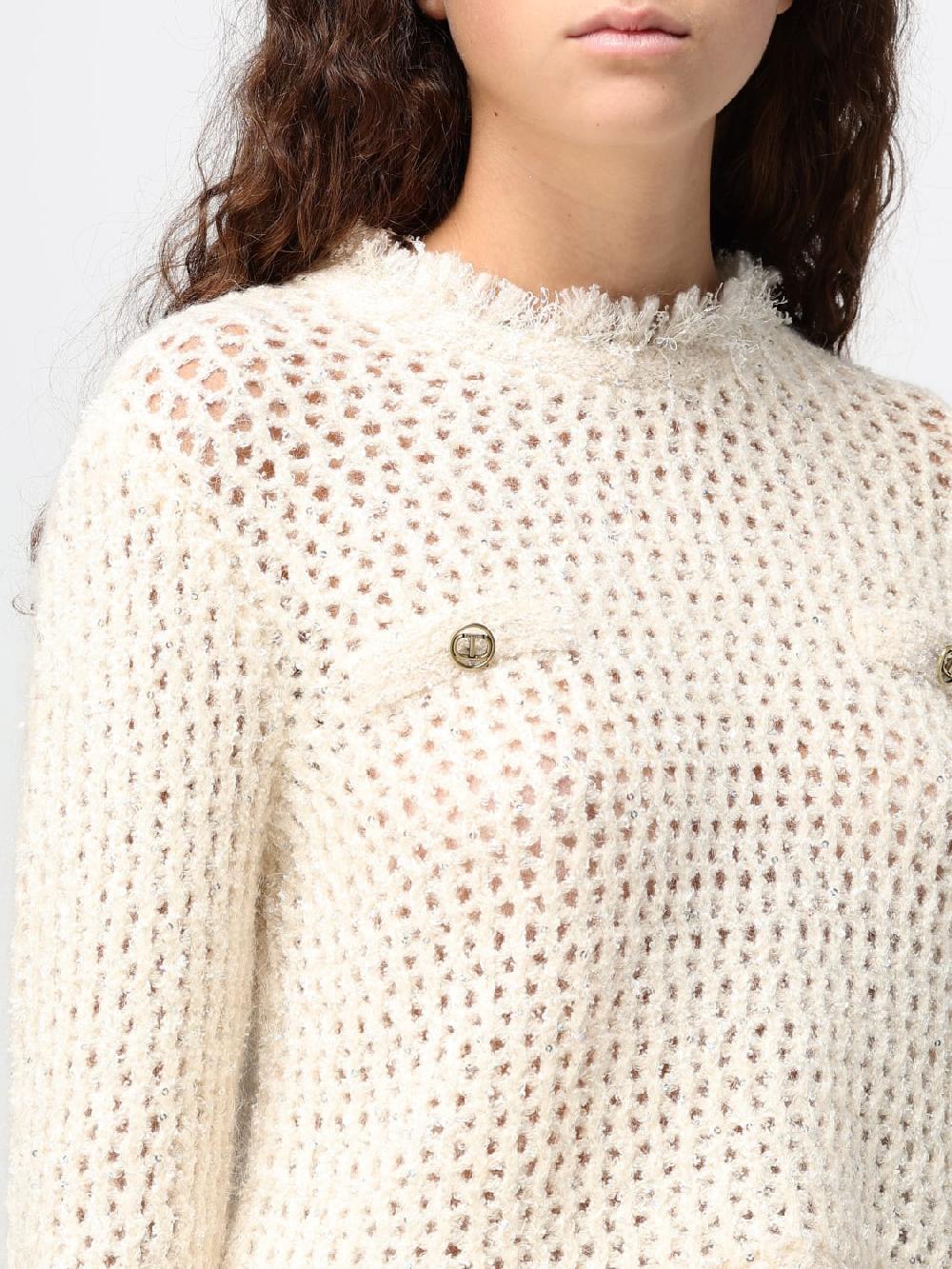 Giglio Maglia Crop Twinset In Misto Lana