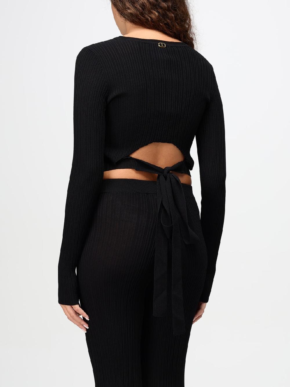 Giglio Maglia Crop Twinset In Misto Viscosa