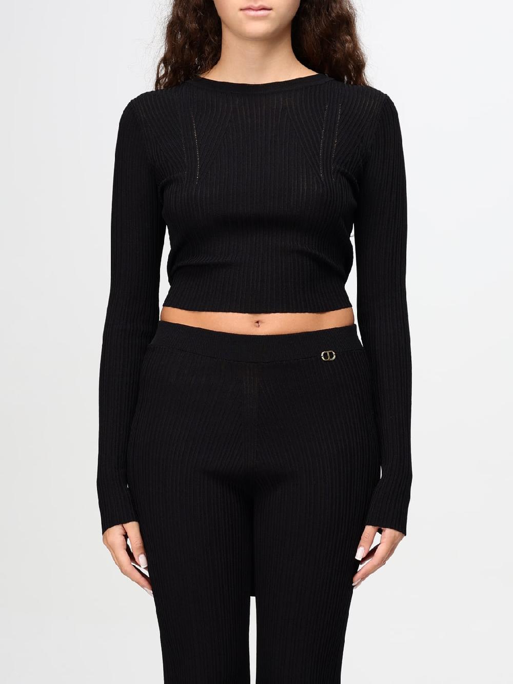Giglio Maglia crop Twinset in misto viscosa