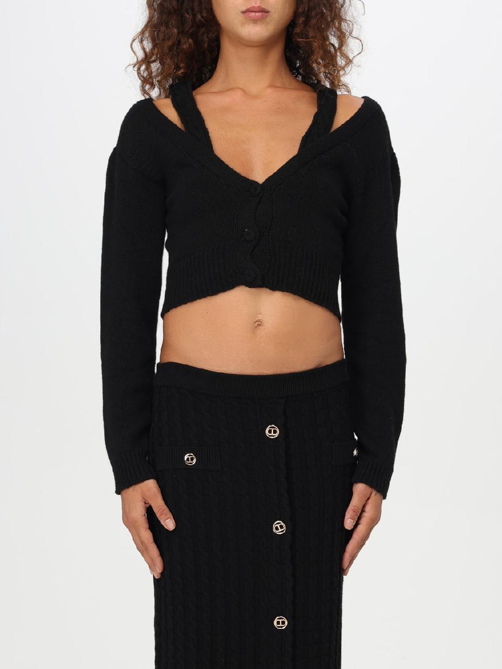 Giglio Maglia cropped Twinset in misto lana