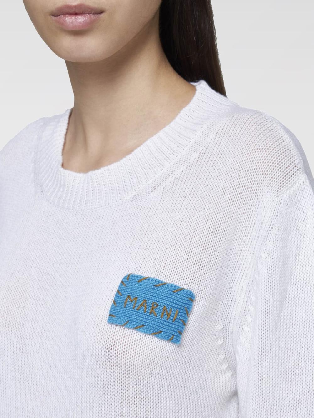 Giglio Maglia In Cashmere Marni Con Logo