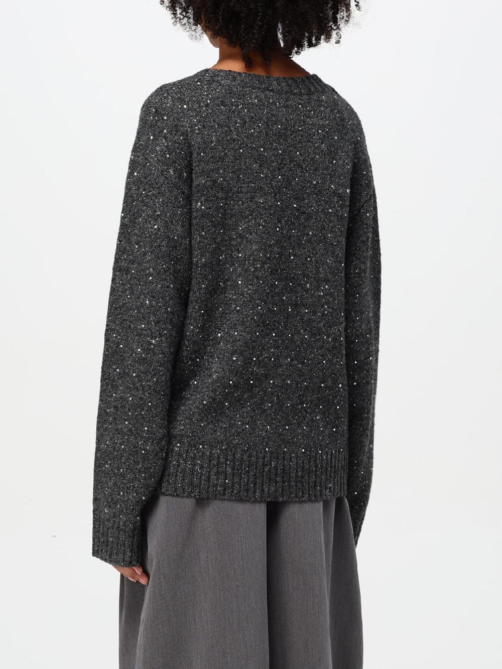 Giglio Maglia In Lana Pinko Con Strass All-over