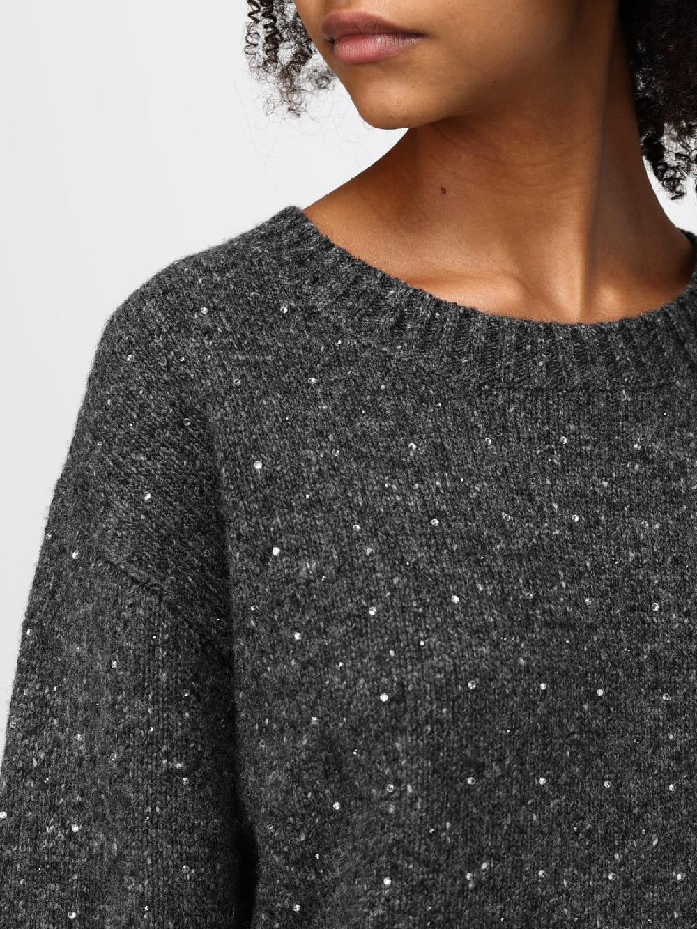 Giglio Maglia In Lana Pinko Con Strass All-over