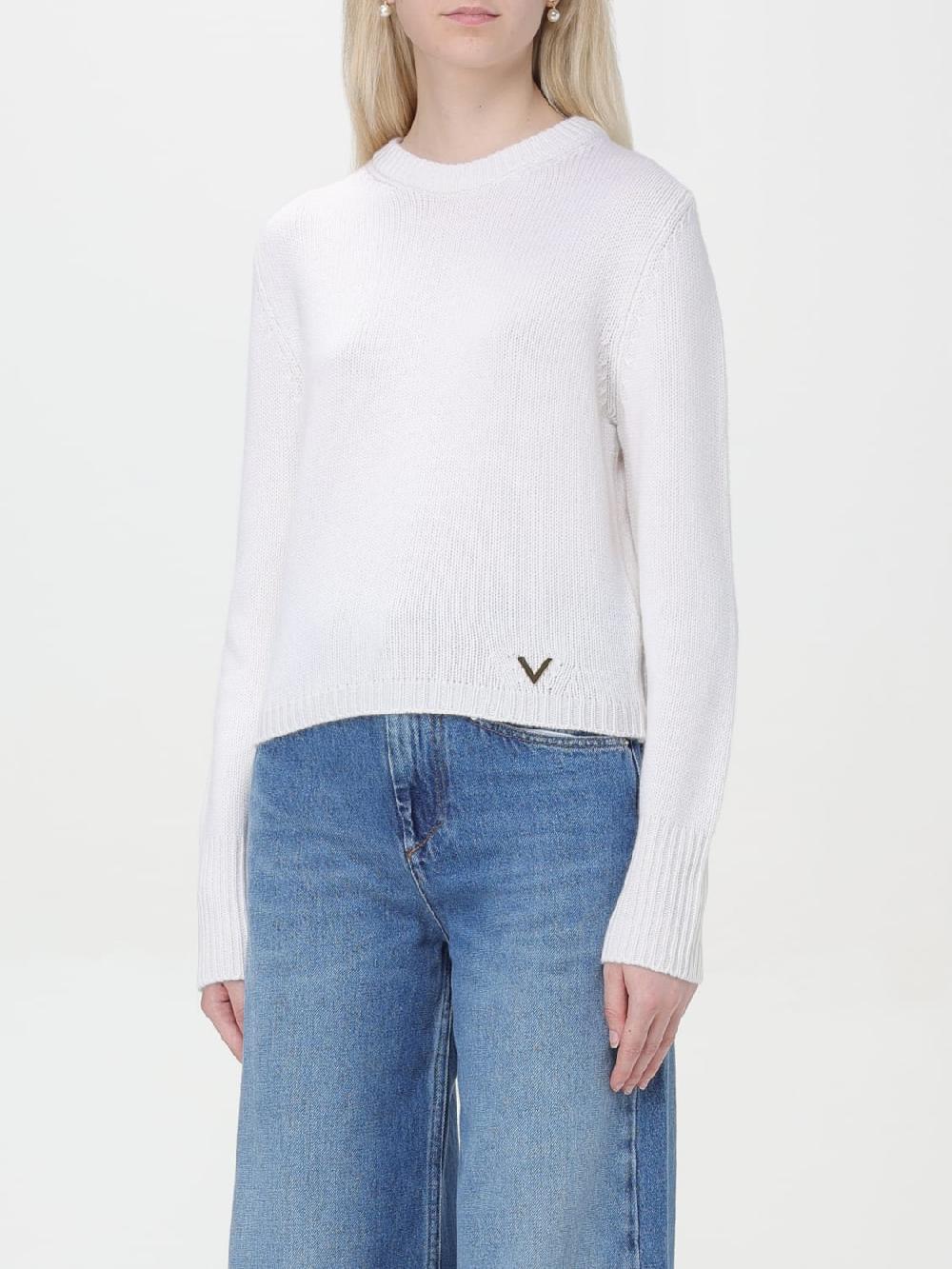 Giglio Maglia V Gold Valentino In Cashmere