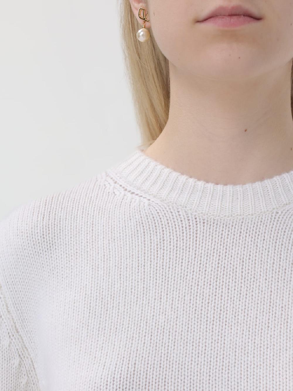Giglio Maglia V Gold Valentino In Cashmere
