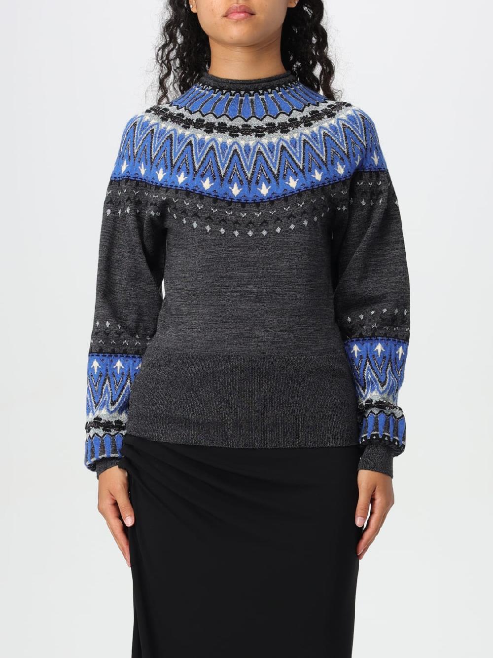 Giglio Maglione Fair Isle in lana e seta Rabanne