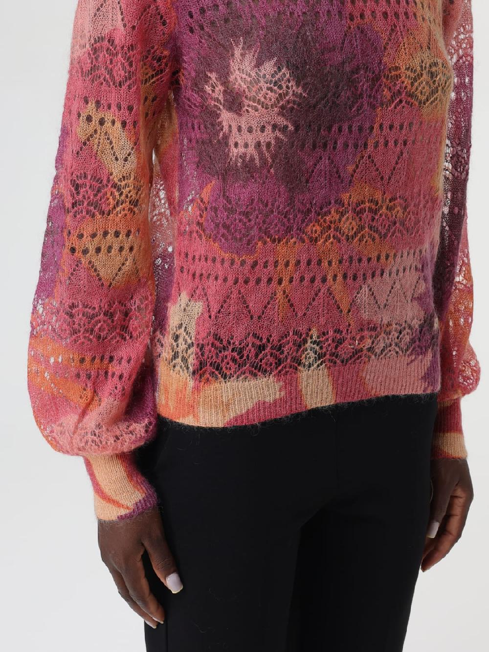 Giglio Maglione Twinset In Misto Lana Traforata