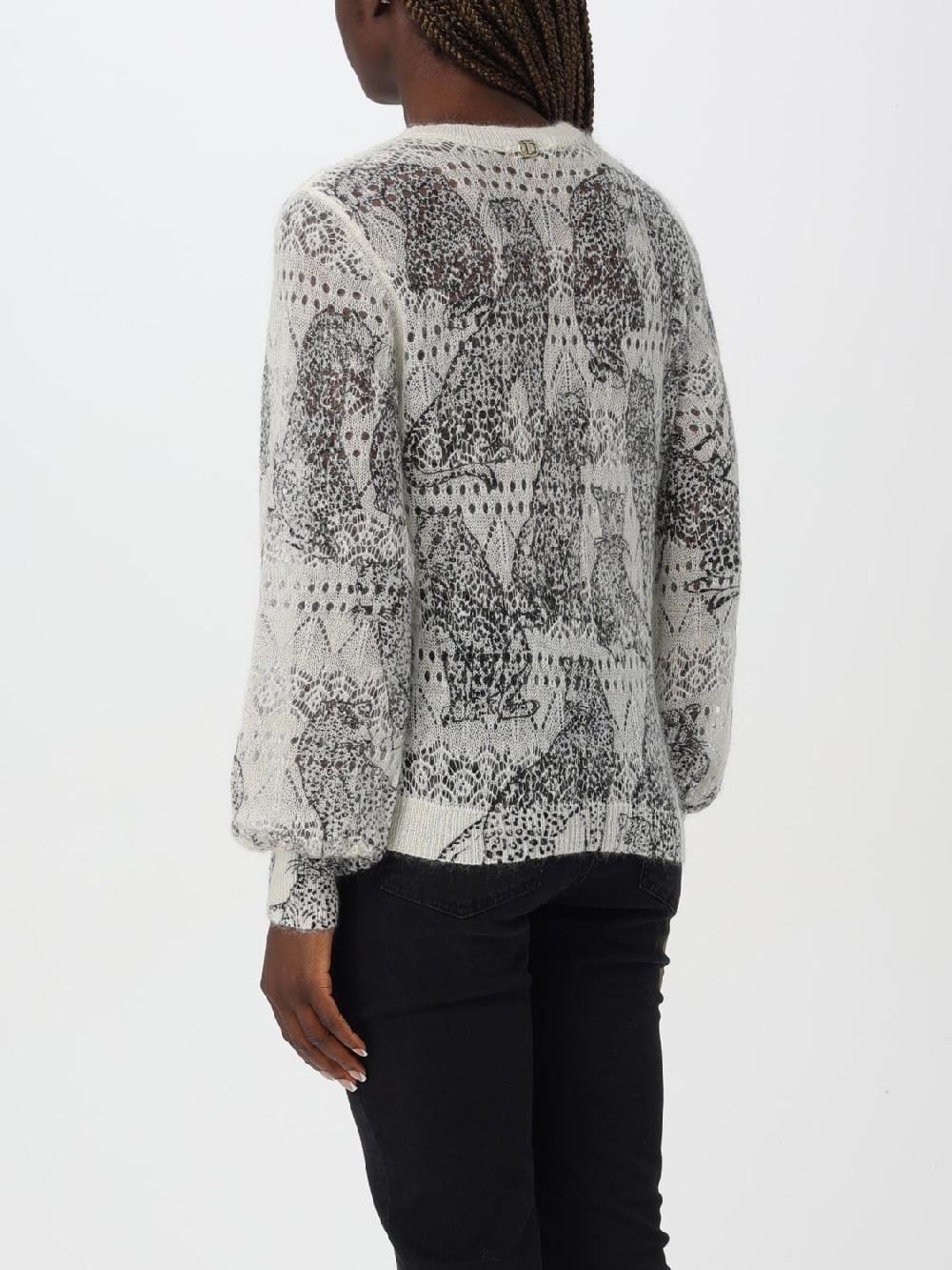 Giglio Maglione Twinset In Misto Lana Traforata