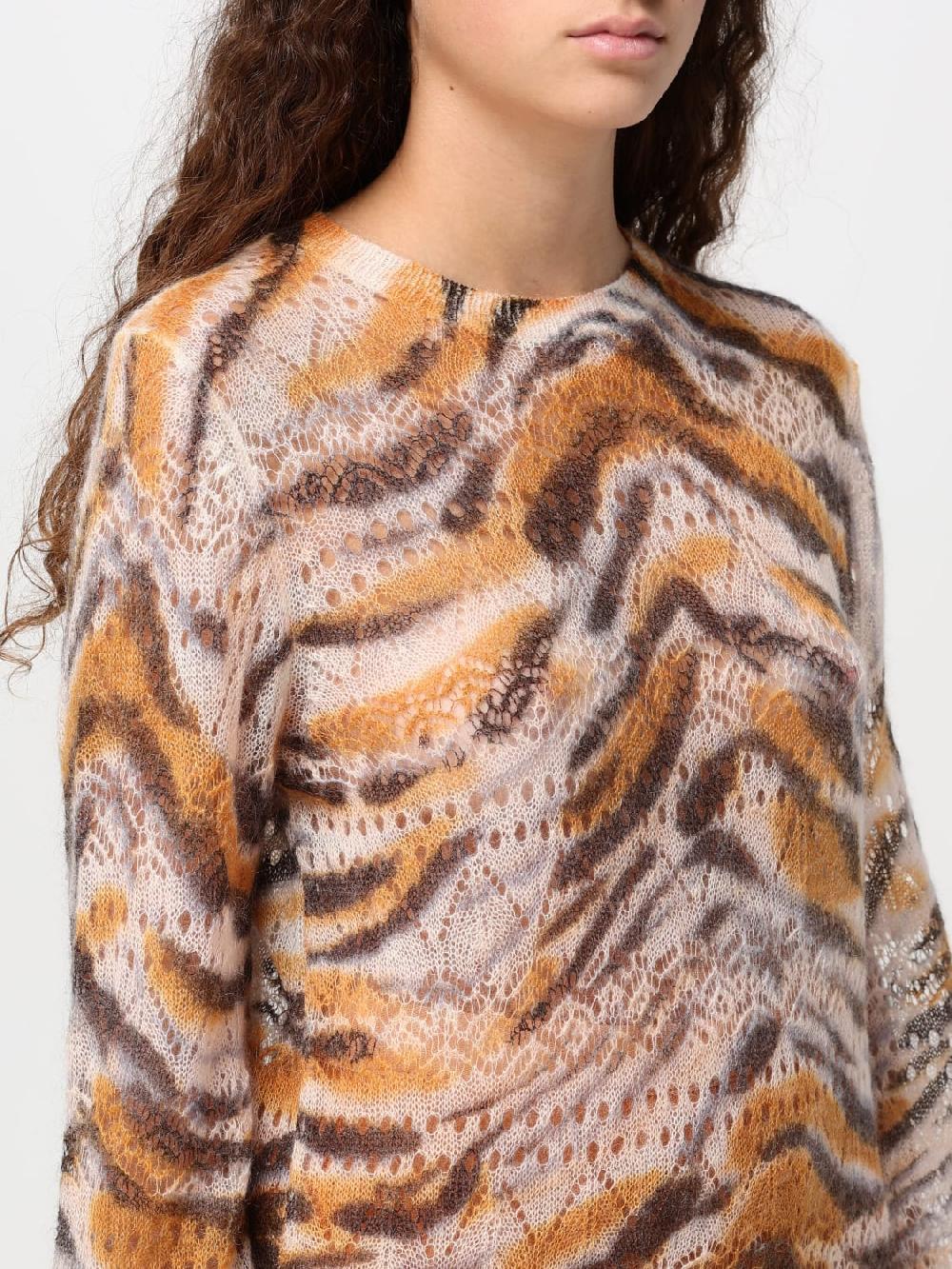 Giglio Maglione Twinset In Misto Lana Traforata