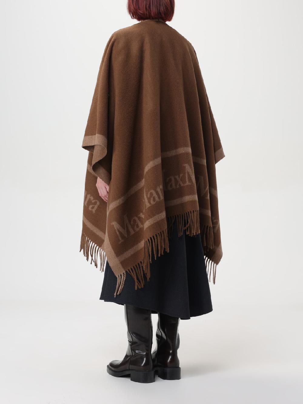 Giglio Mantella Di Lana Con Maxi Logo Max Mara