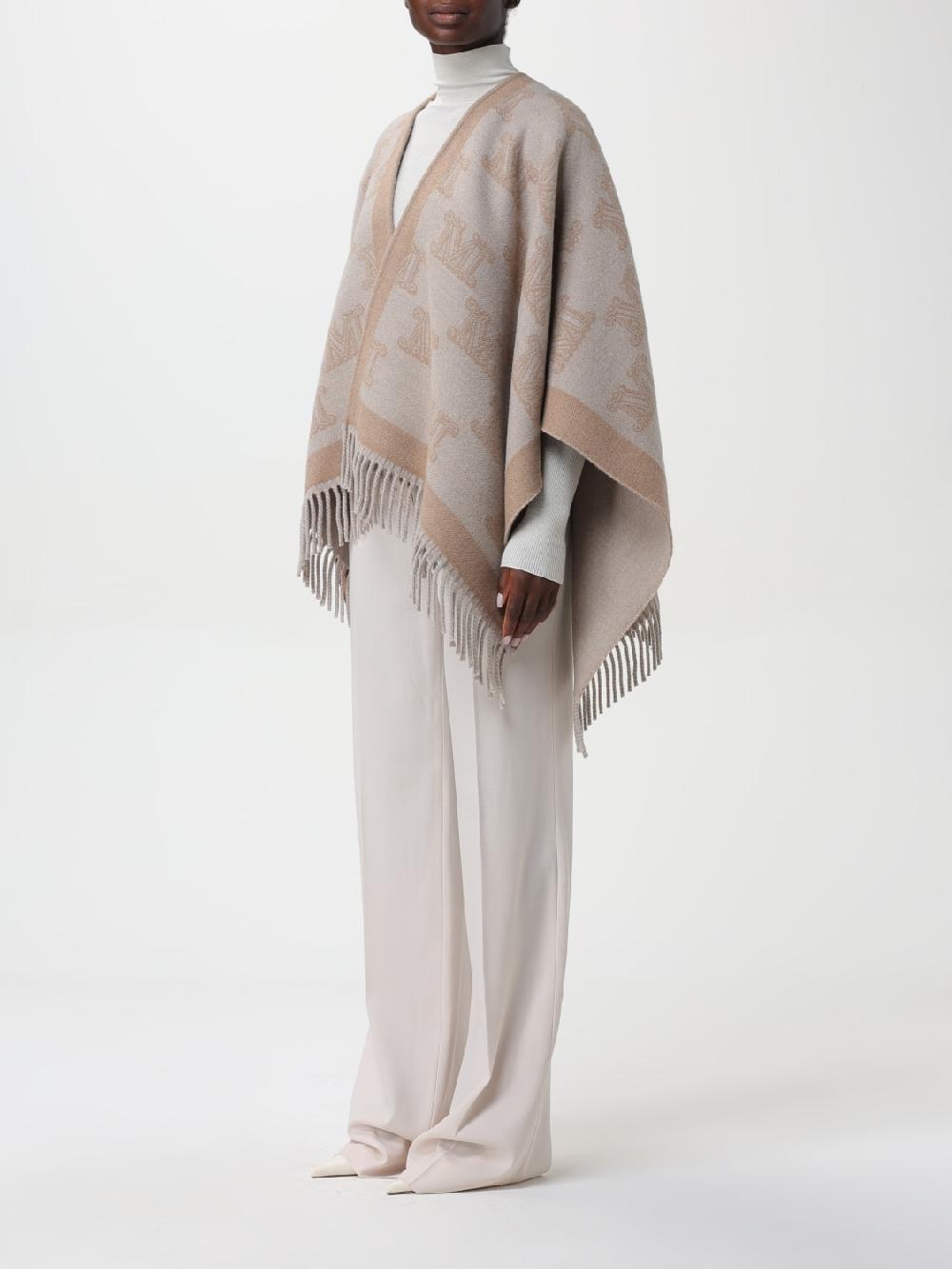 Giglio Mantella Di Lana Con Monogram Max Mara