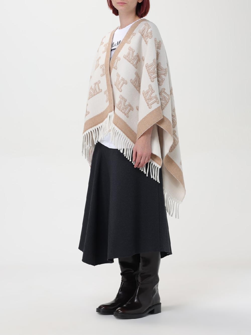 Giglio Mantella Di Lana Con Monogram Max Mara