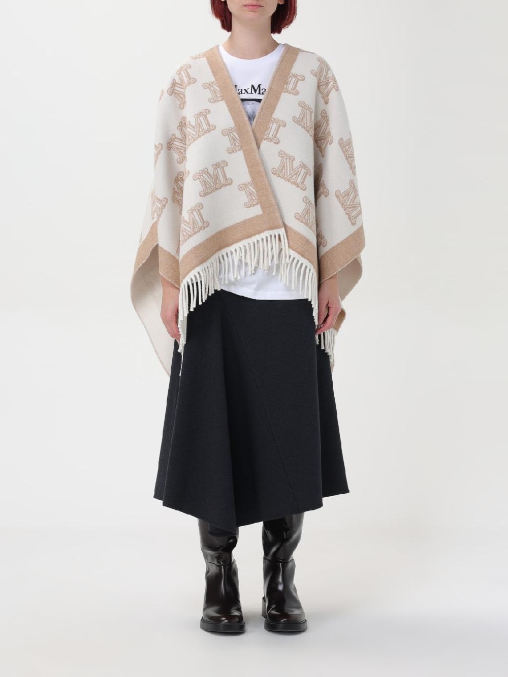 Giglio Mantella di lana con Monogram Max Mara