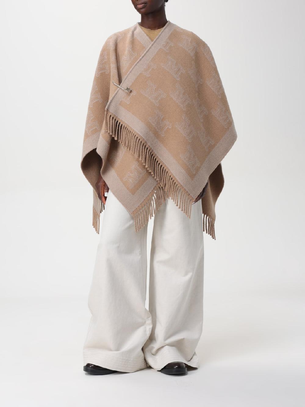 Giglio Mantella Di Lana Con Monogram Max Mara