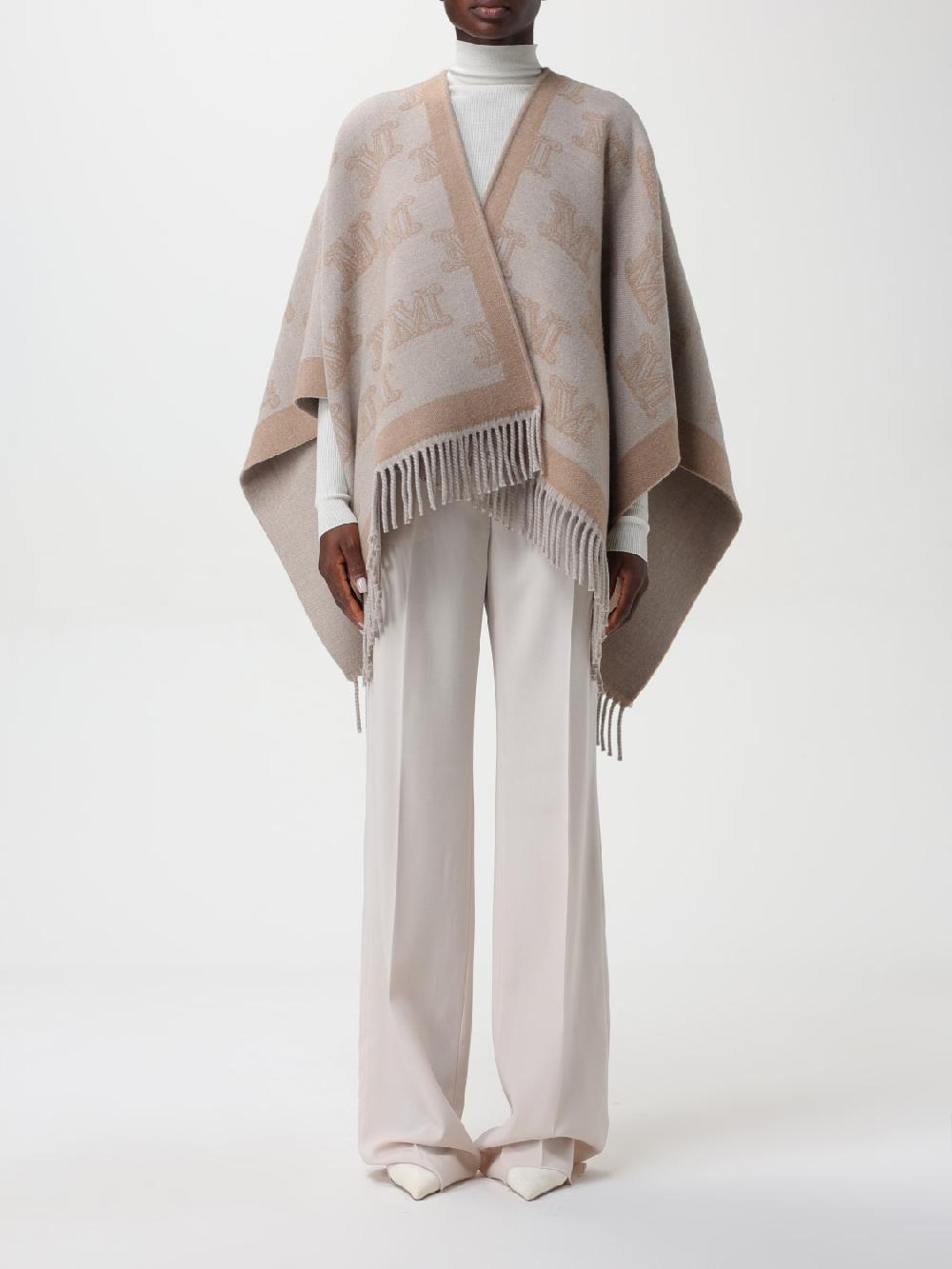 Giglio Mantella di lana con Monogram Max Mara
