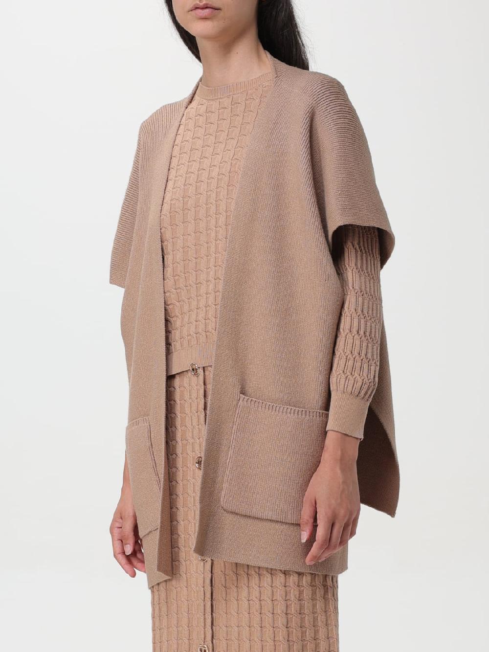 Giglio Mantella In Viscosa Twinset Con Logo