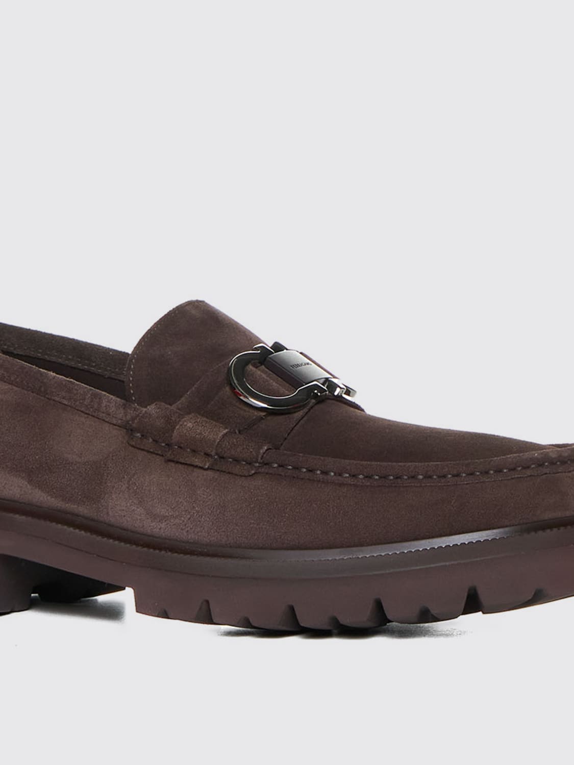 Giglio Mocassino Gancini Ferragamo In Camoscio