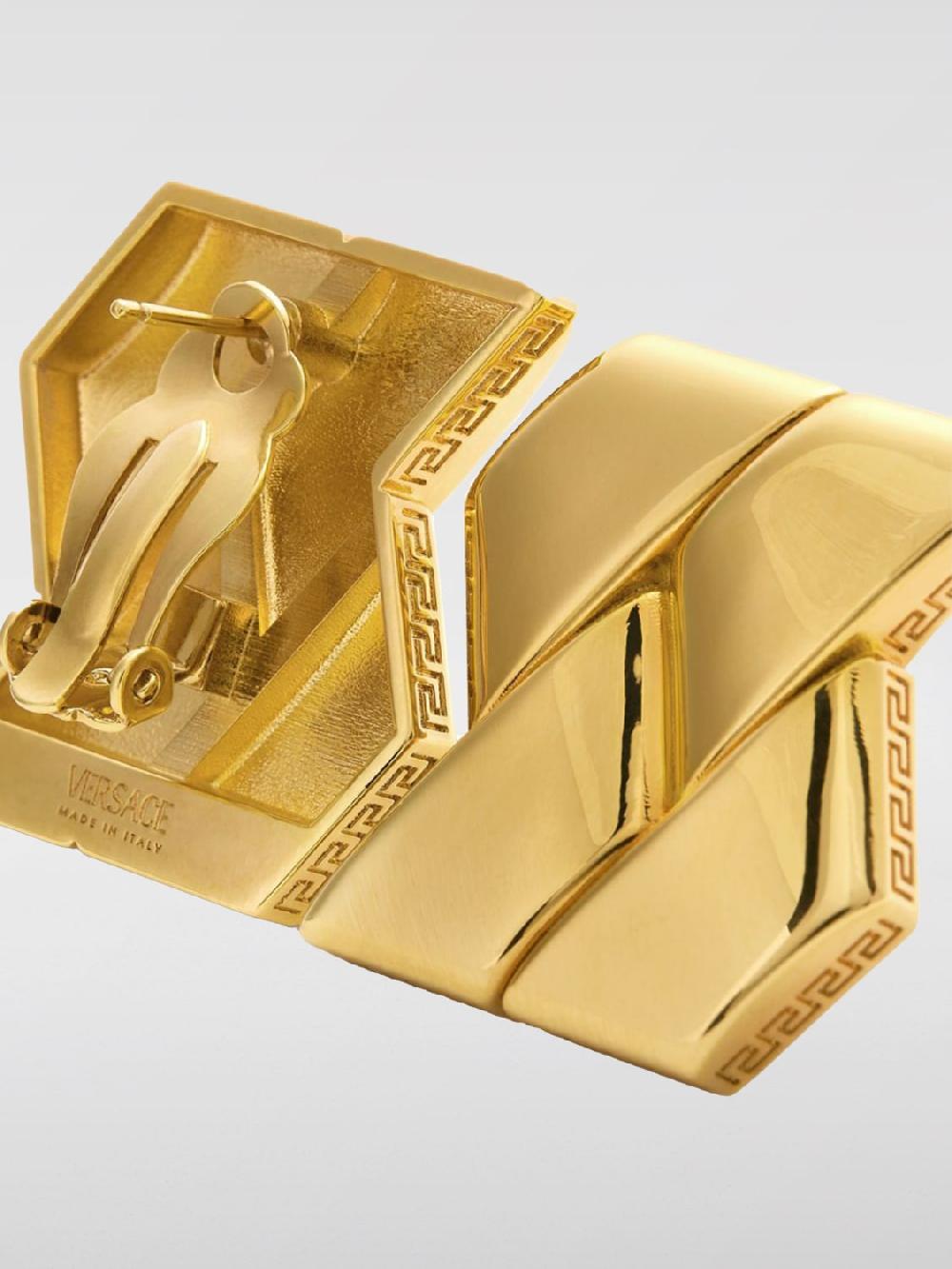 Giglio Orecchini Greca Versace In Ottone