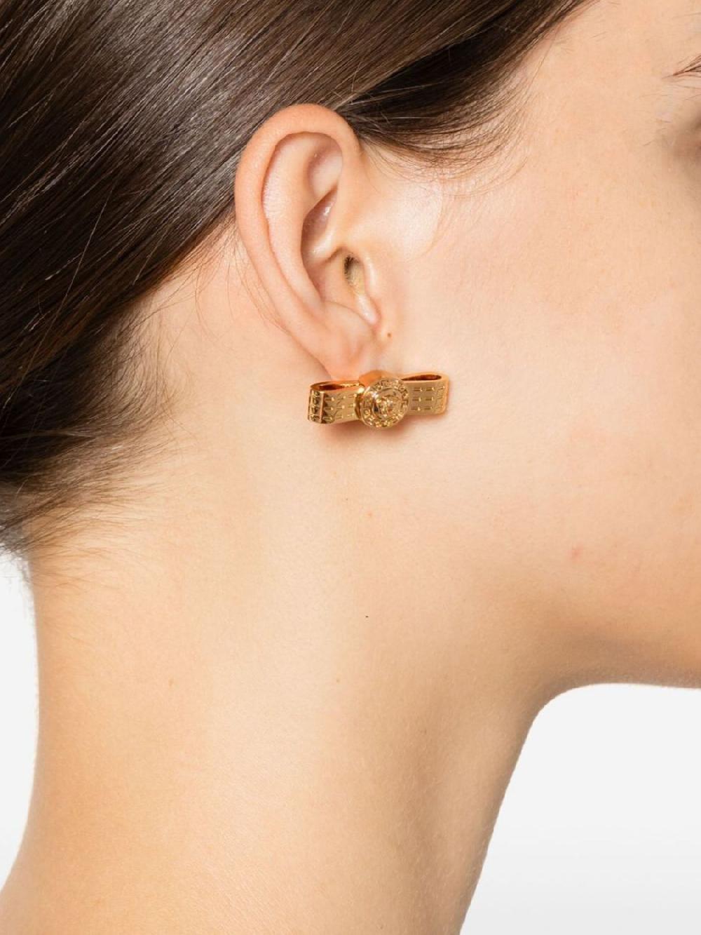 Giglio Orecchini Medusa Versace In Ottone