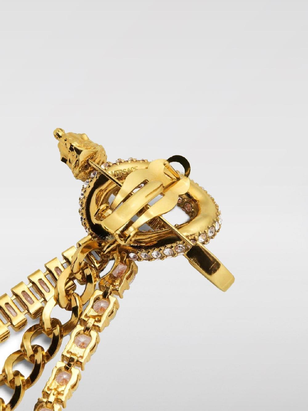 Giglio Orecchino Versace In Ottone Con Strass
