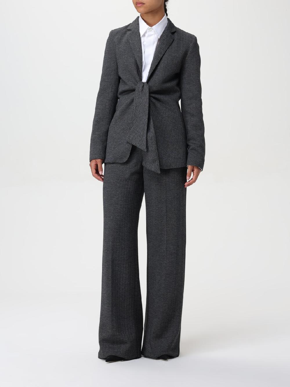 Giglio Pantalone A Spina Di Pesce Max Mara In Lana