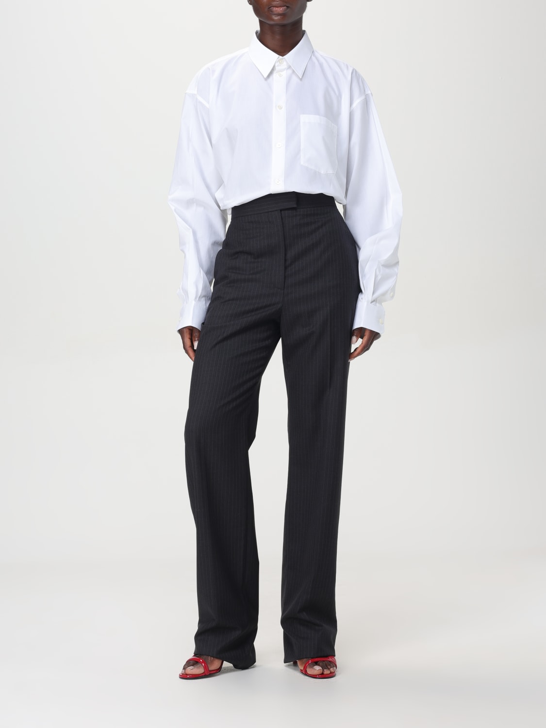 Giglio Pantalone Alexander McQueen Gessato In Lana