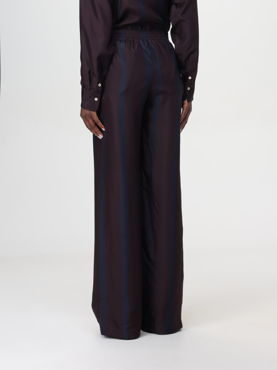 Giglio Pantalone Alysi In Seta A Righe