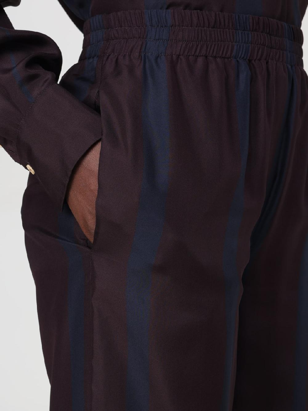 Giglio Pantalone Alysi In Seta A Righe