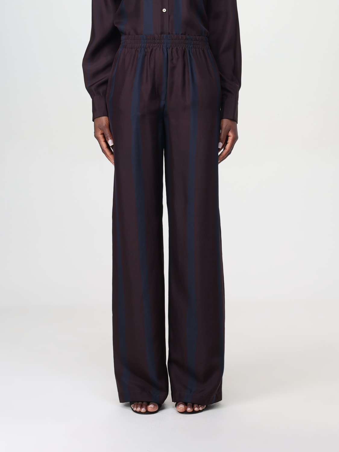 Giglio Pantalone Alysi in seta a righe