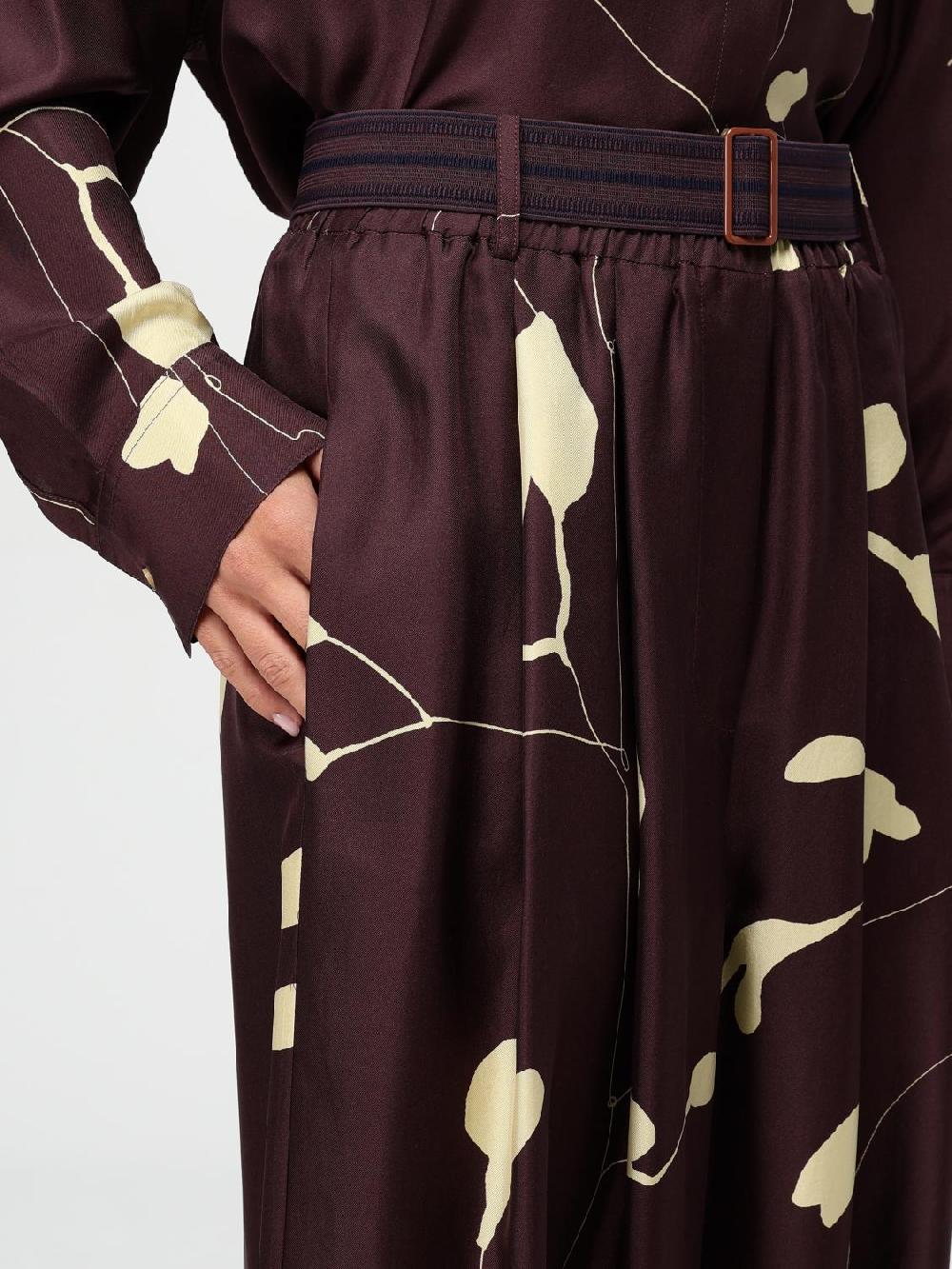 Giglio Pantalone Alysi In Seta Stampata