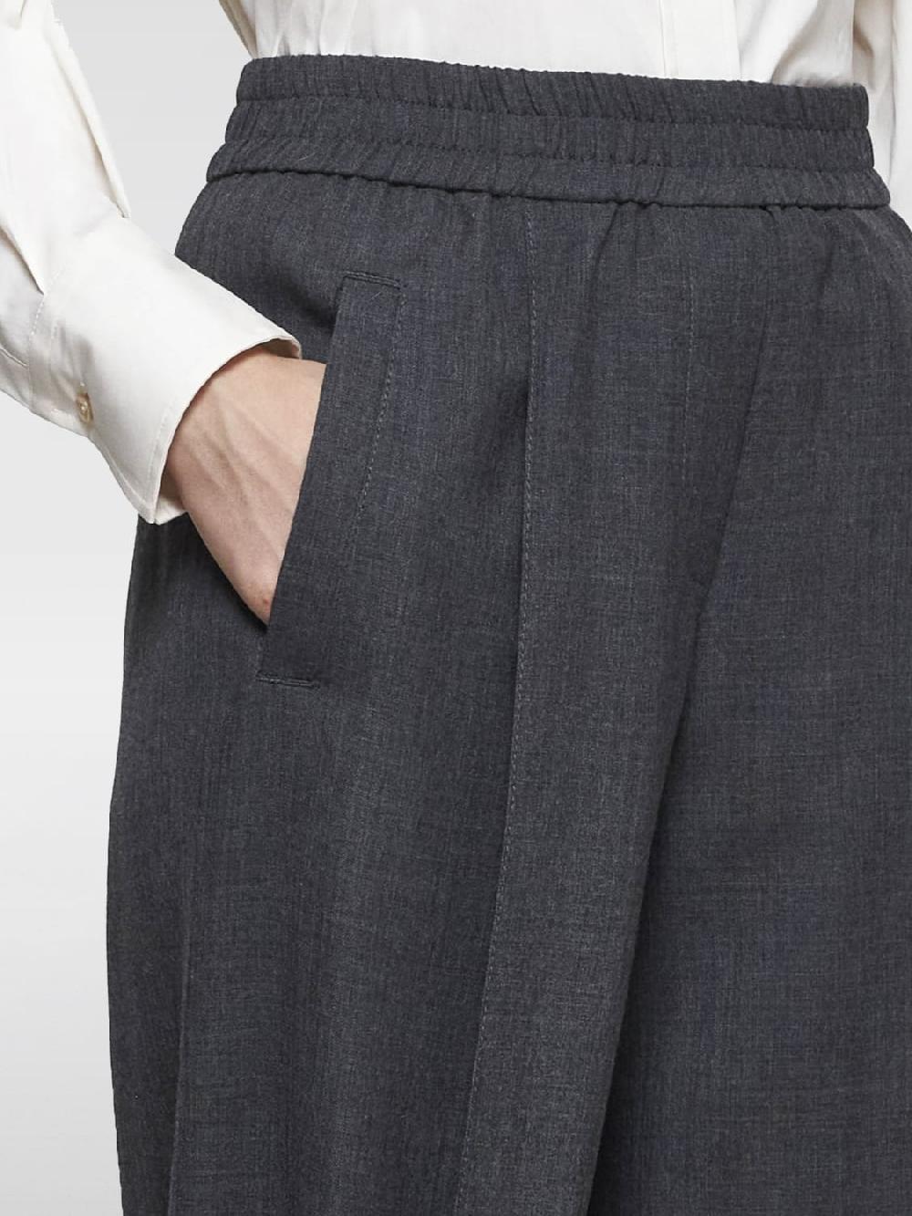 Giglio Pantalone Ampio Brunello Cucinelli In Lana