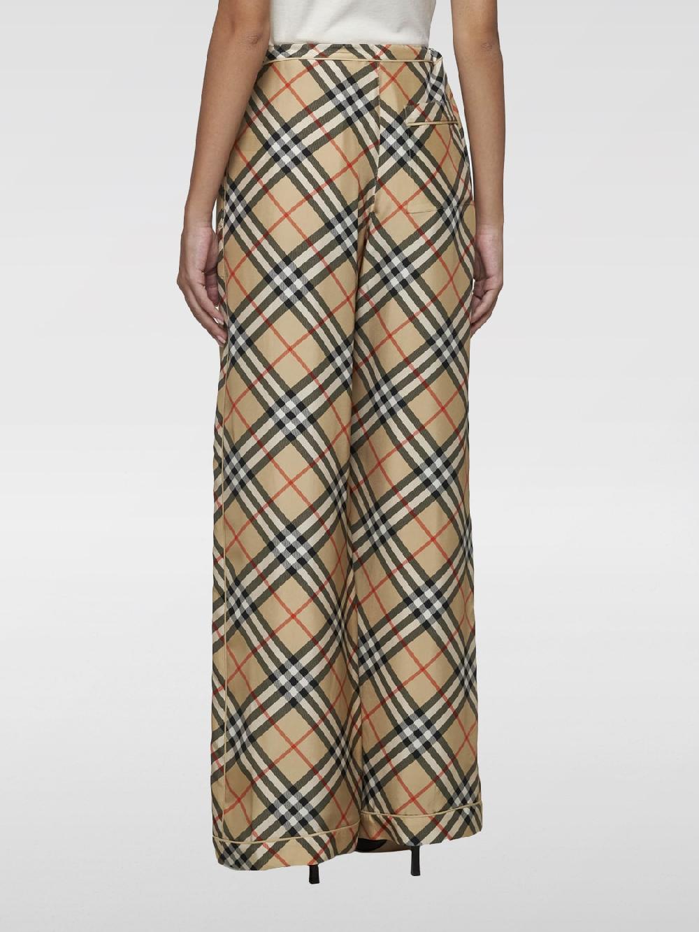 Giglio Pantalone Burberry In Seta Stampata