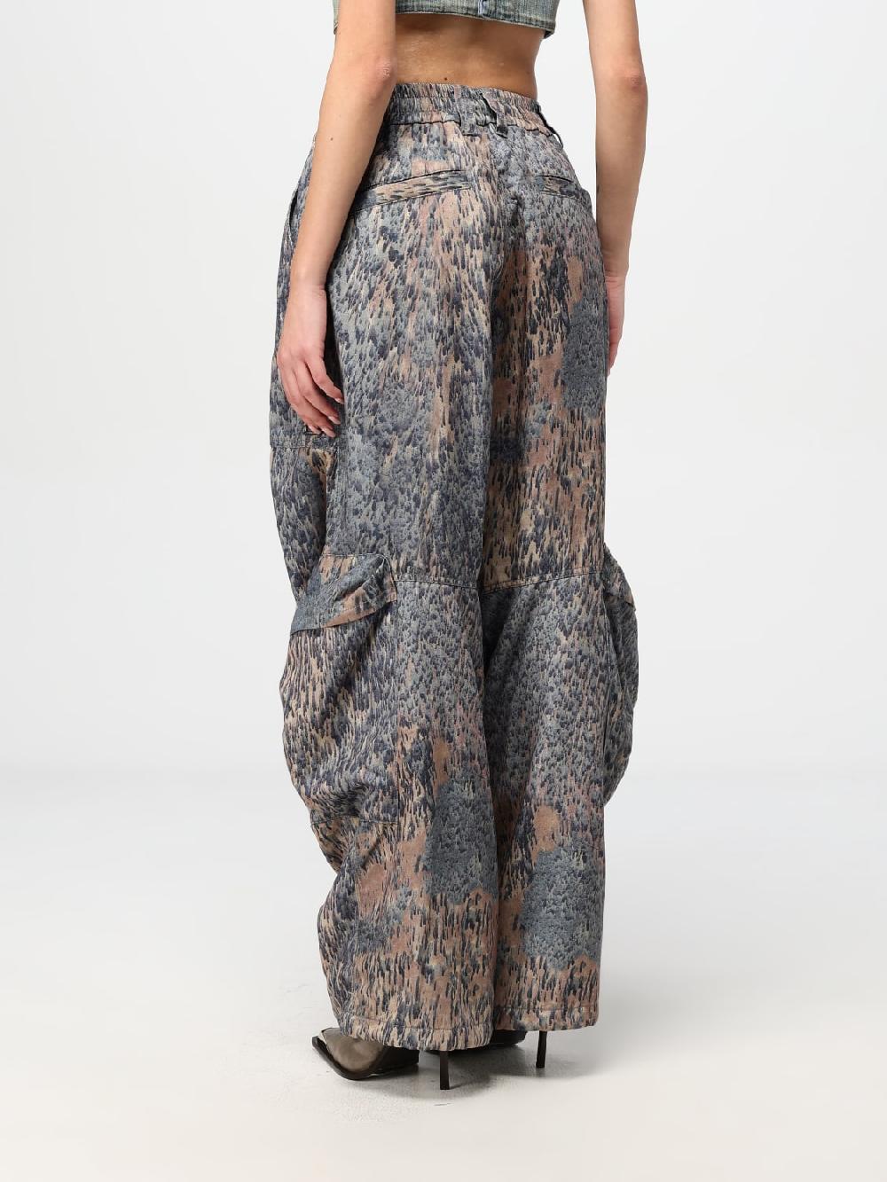 Giglio Pantalone Cargo Diesel In Denim Stampato