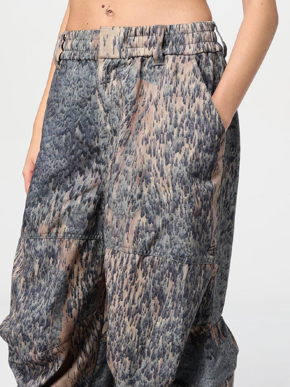 Giglio Pantalone Cargo Diesel In Denim Stampato