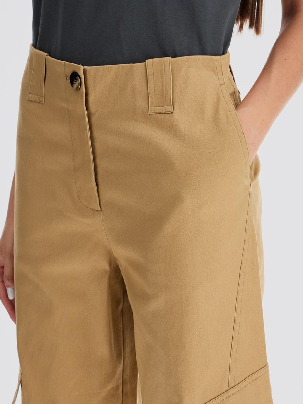 Giglio Pantalone Cargo Ganni In Cotone Stretch
