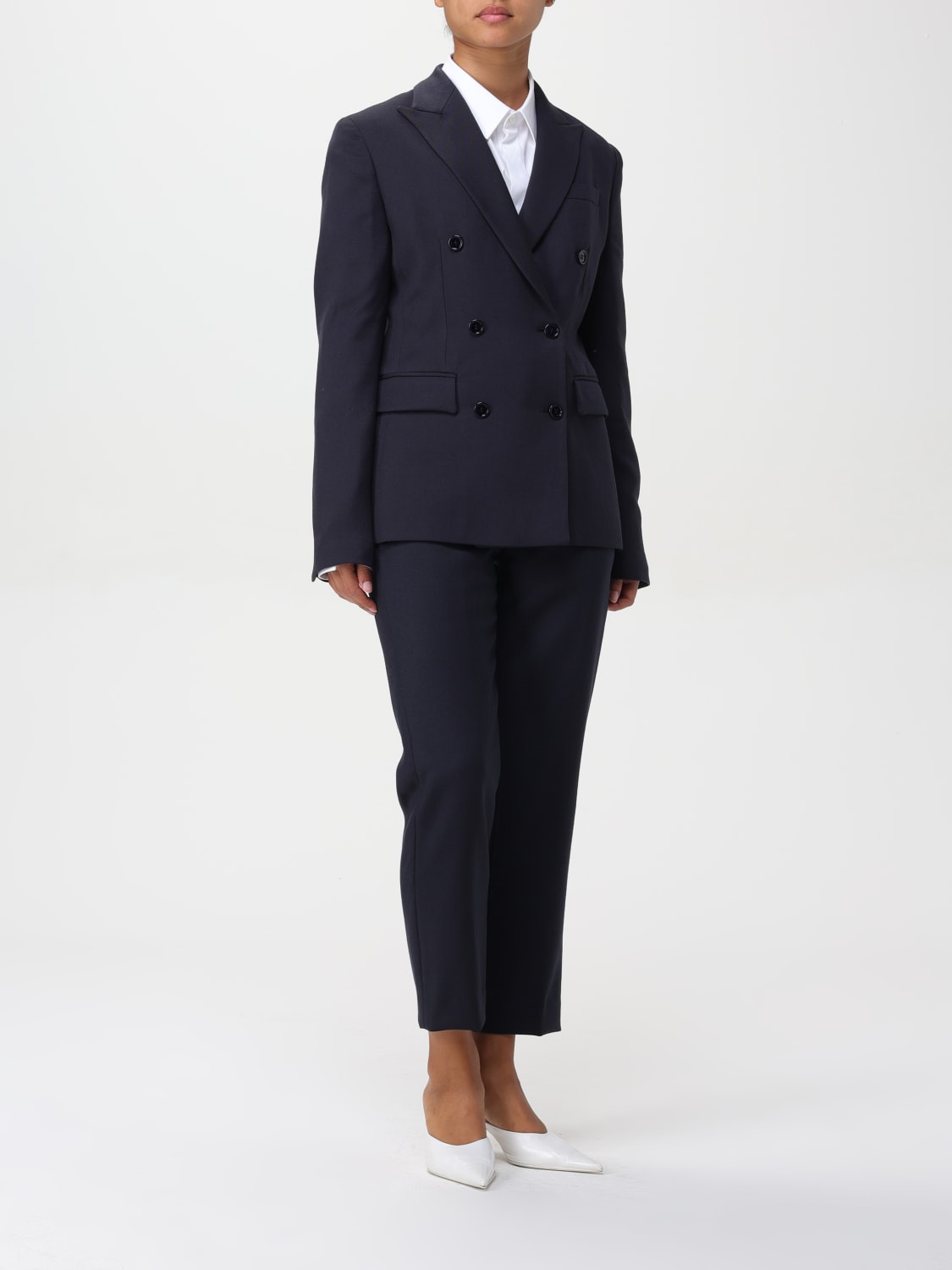 Giglio Pantalone Crop Dondup In Lana Vergine