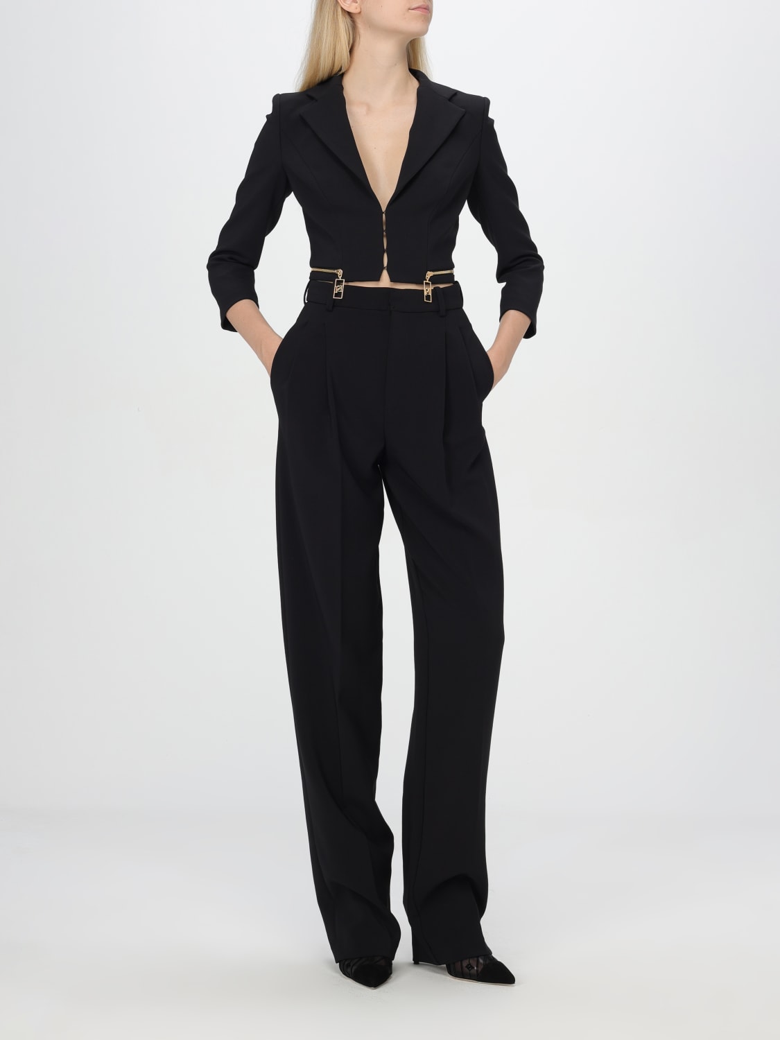 Giglio Pantalone Elisabetta Franchi In Crêpe
