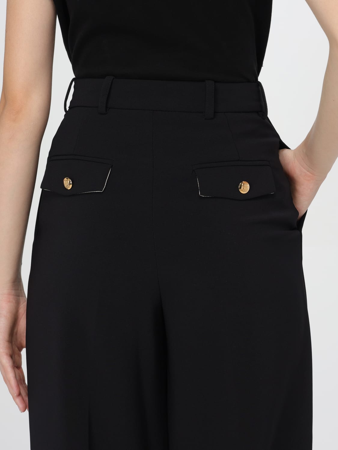 Giglio Pantalone Elisabetta Franchi In Crêpe