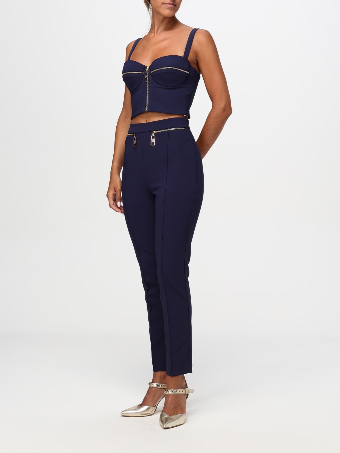 Giglio Pantalone Elisabetta Franchi In Viscosa