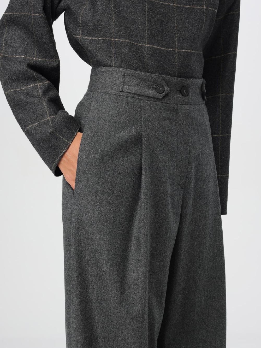Giglio Pantalone Emporio Armani In Lana Vergine