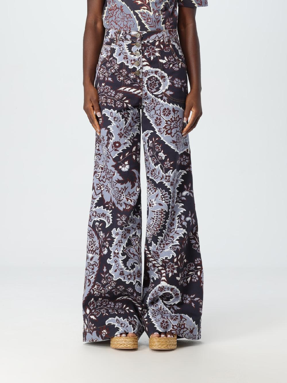 Giglio Pantalone Etro in cotone stampato