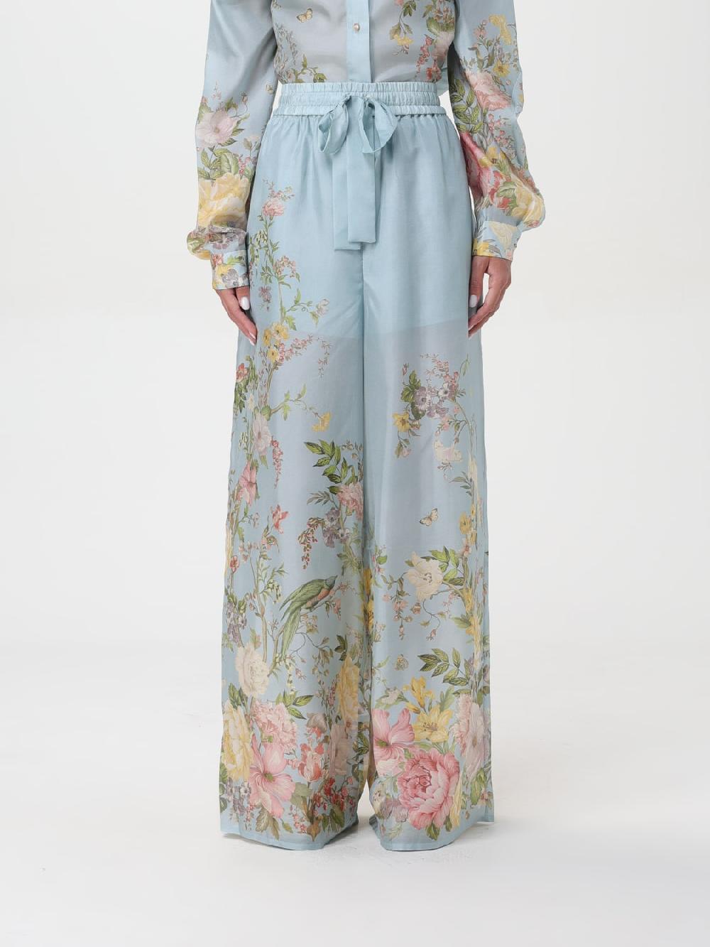 Giglio Pantalone floreale Zimmermann di seta