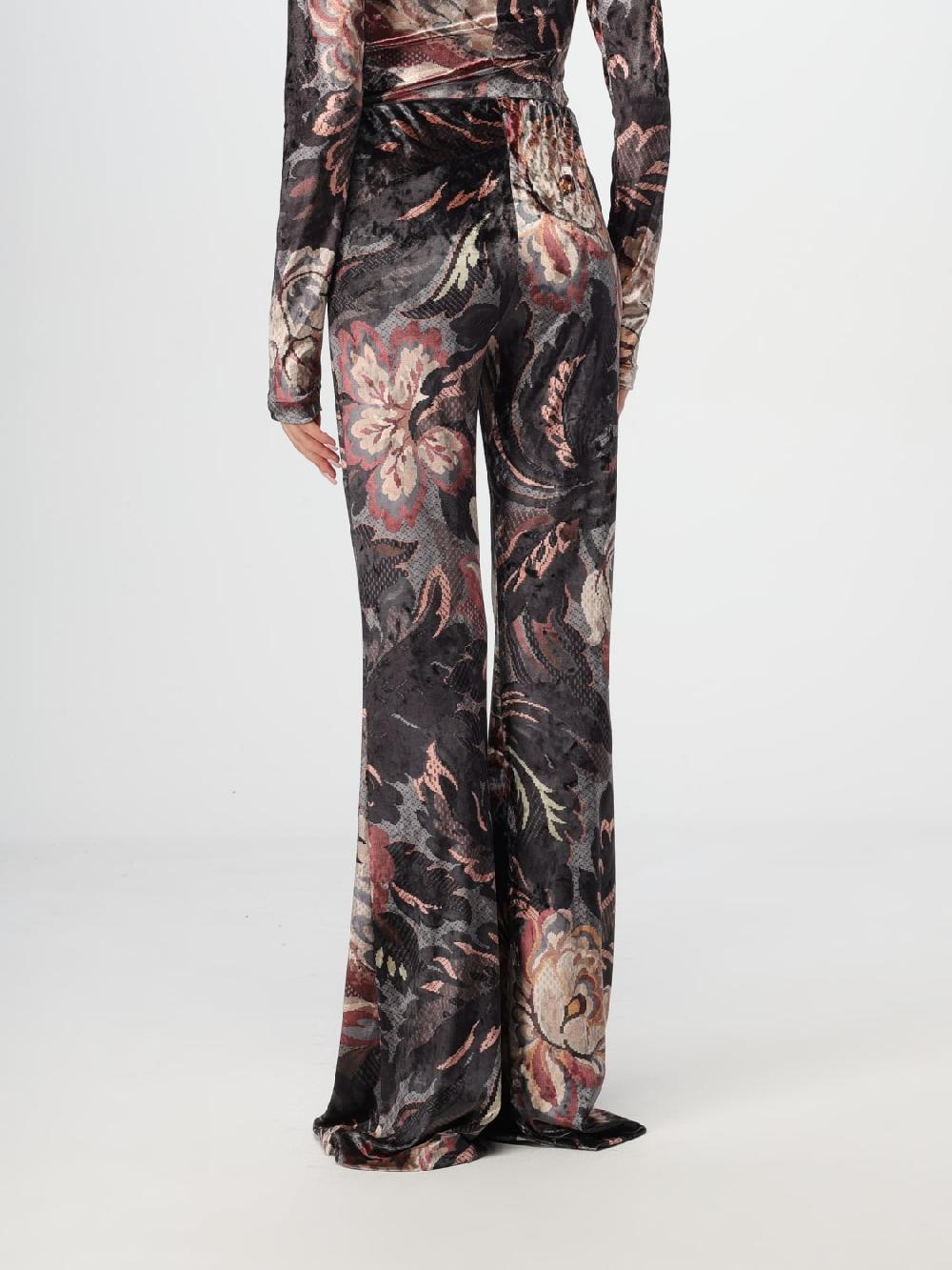 Giglio Pantalone Foliage Etro In Ciniglia Stampata