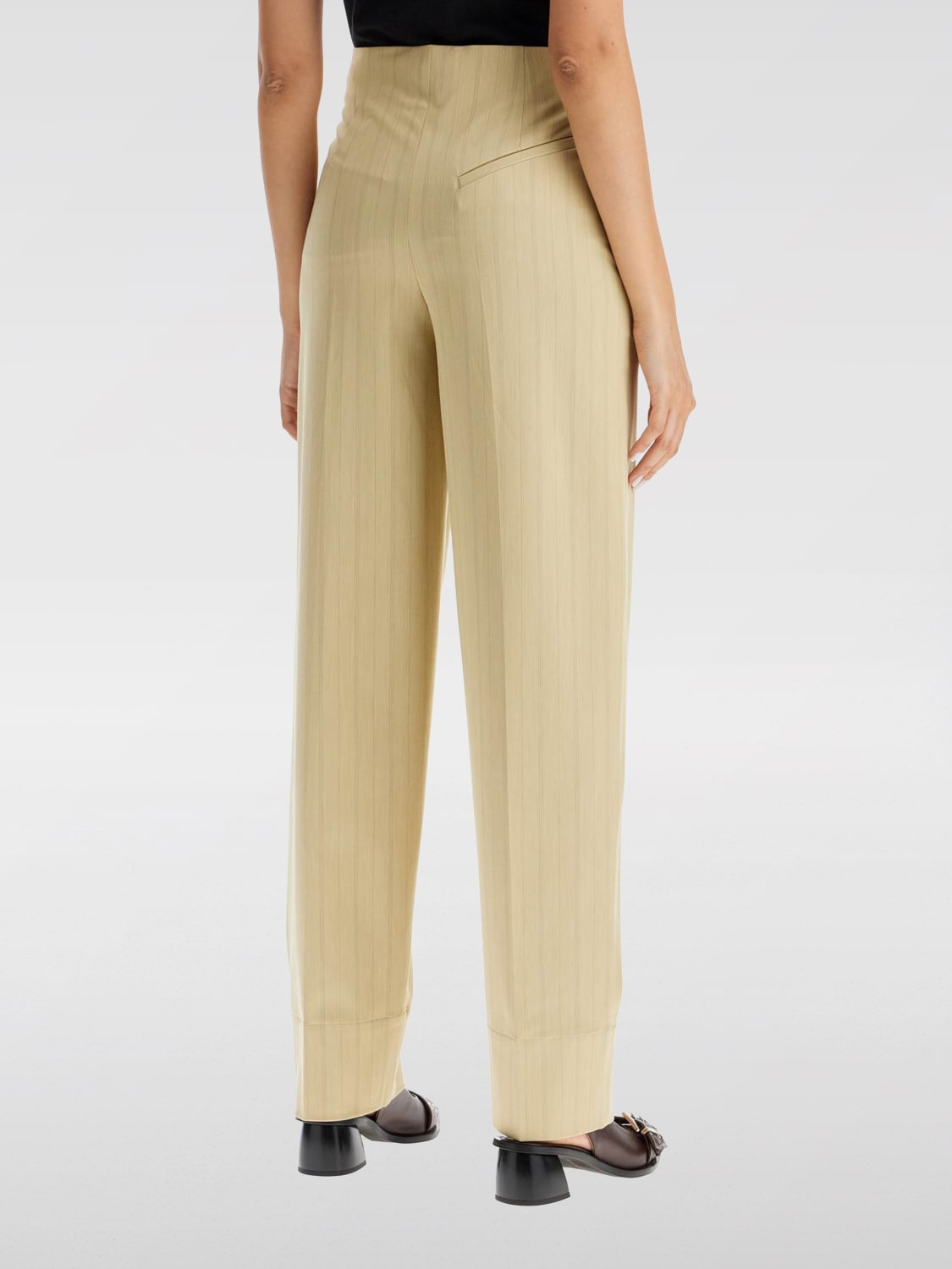 Giglio Pantalone Ganni In Misto Viscosa