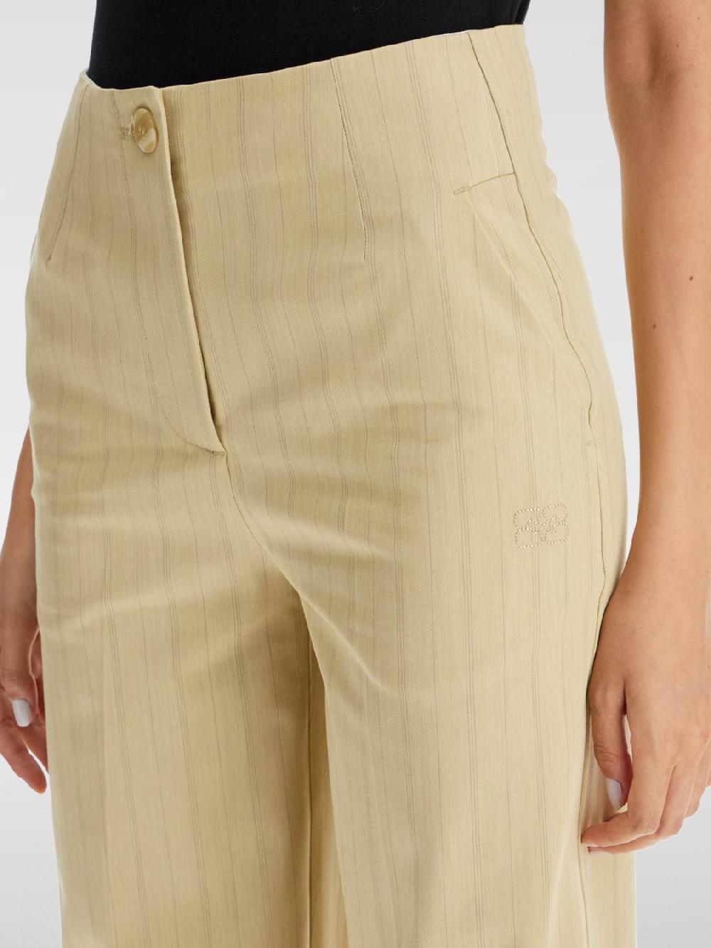 Giglio Pantalone Ganni In Misto Viscosa