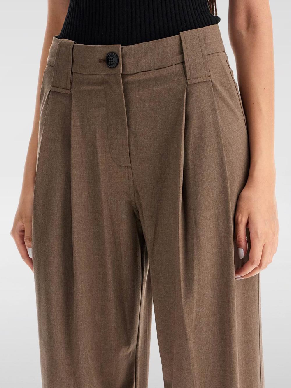 Giglio Pantalone Ganni In Misto Viscosa