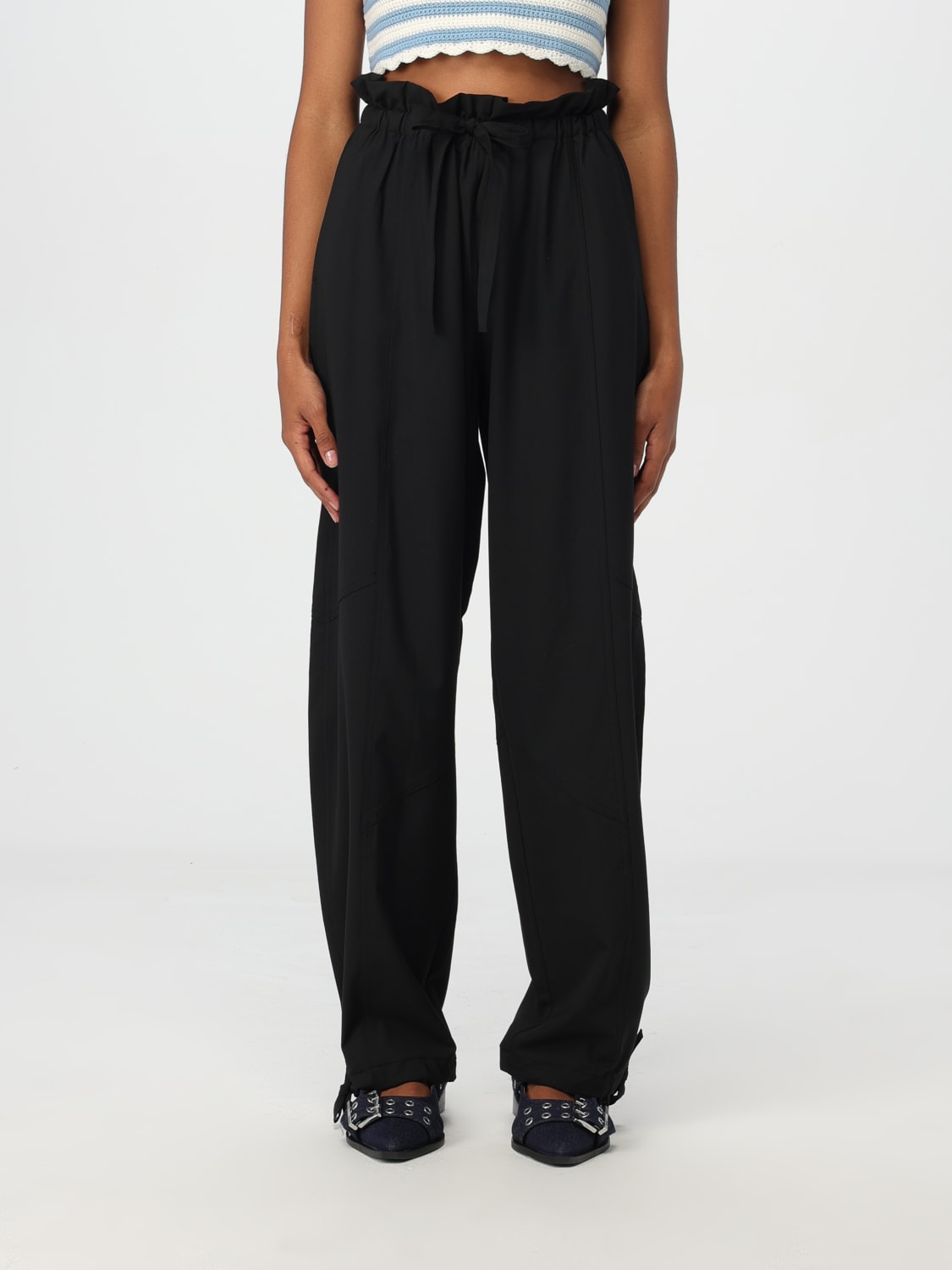 Giglio Pantalone Ganni in tessuto